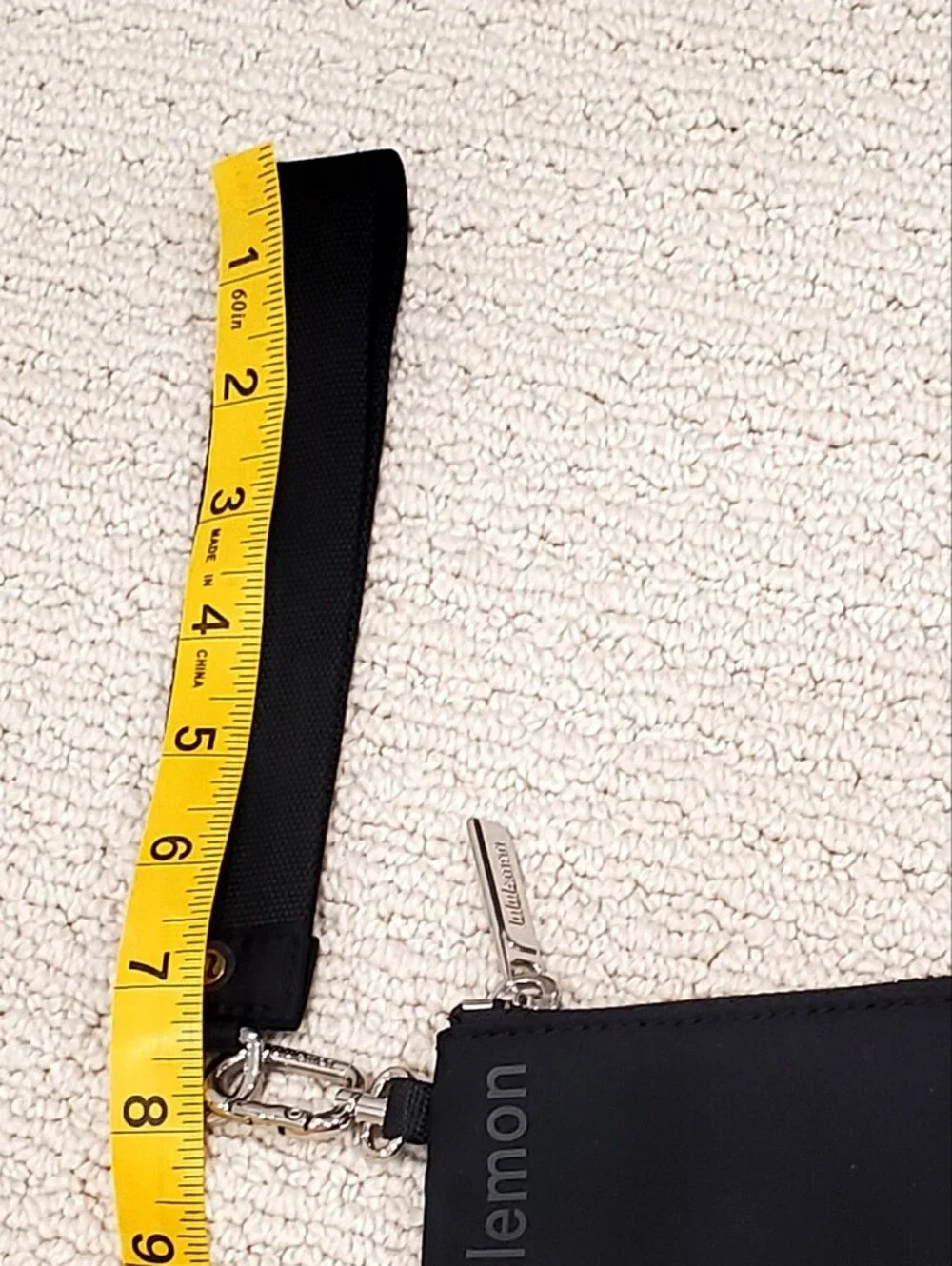 Lululemon Nylon Zip Pouch, Clip, Wrist Strap, Black, Back To School! NWOT